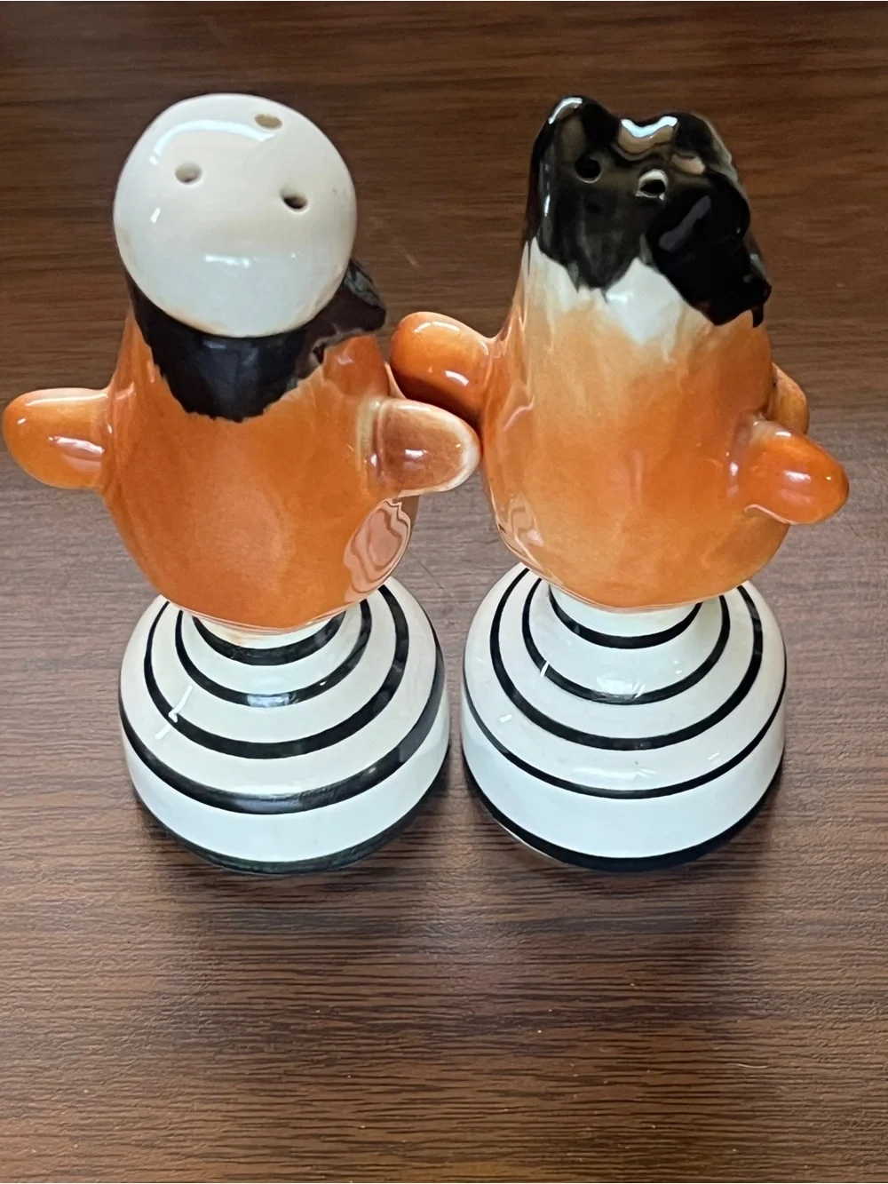 Vintage 1950s Alcatraz Prisoner Salt and Pepper Shakers - Made in Japan